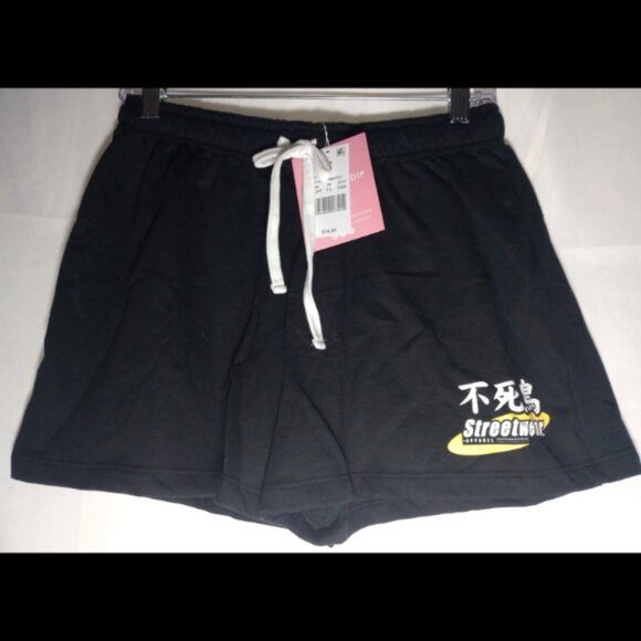 Skinny Dip London Pants - NWT SKINNYDIP London Black Shorts XS Japanese Phoenix Streetwear Graphic